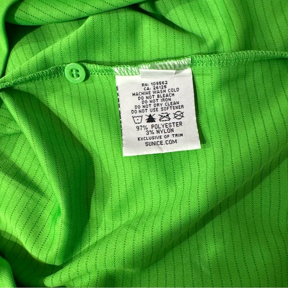 Sunice X-Static Bright Green Polo Shirt Sz M - Picture 10 of 10